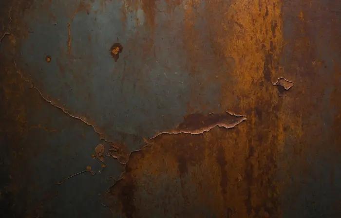 Rustic Metal Panel with Distinctive Cracks